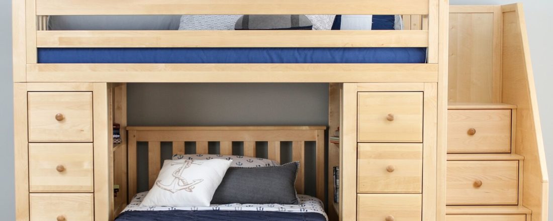 chester loft bed with chest desk and bottom bed