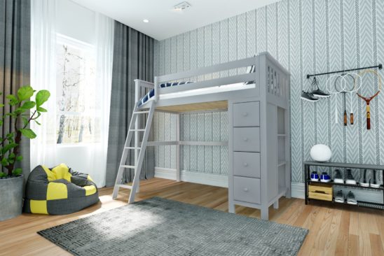 jackpot edinburgh loft bed grey