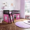 jackpot york loft bed with pink tent