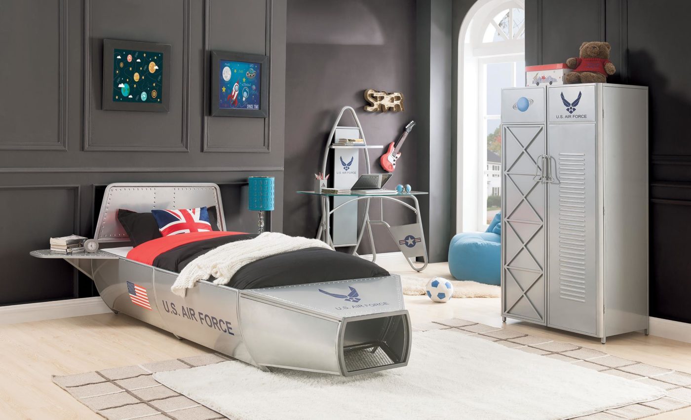 Space Shuttle Bed in Silver Finish Kids Furniture In Los Angeles
